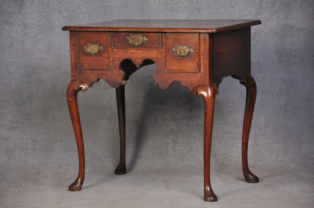 Rare Early 18th Century Red Walnut Lowboy View II
