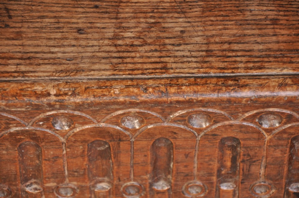 Small 17th Century Oak Plank Coffer View II