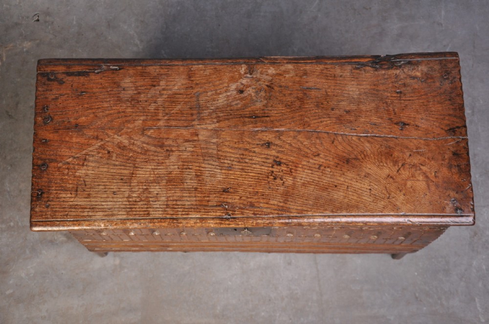 Small 17th Century Oak Plank Coffer View III