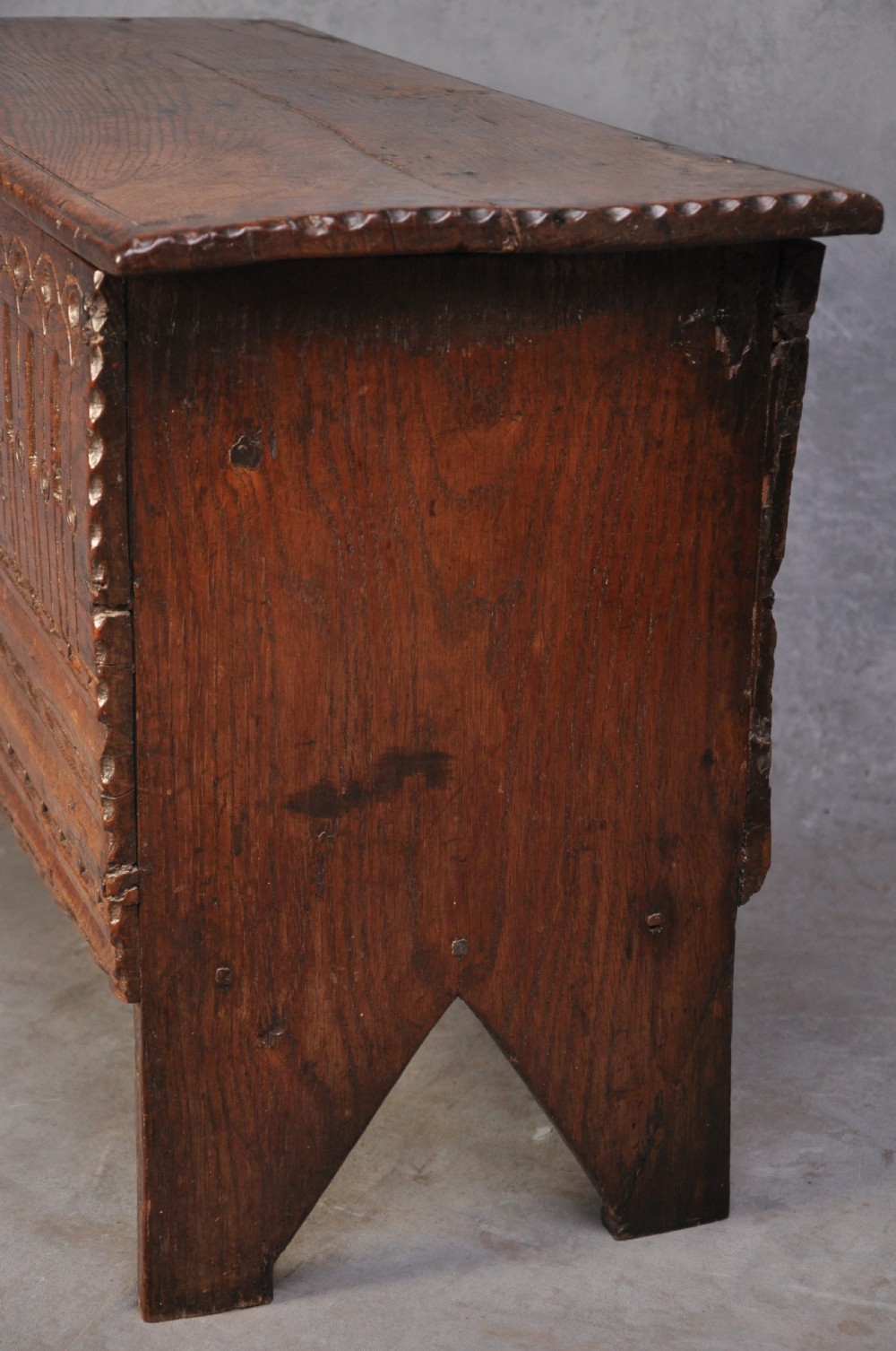 Small 17th Century Oak Plank Coffer View V