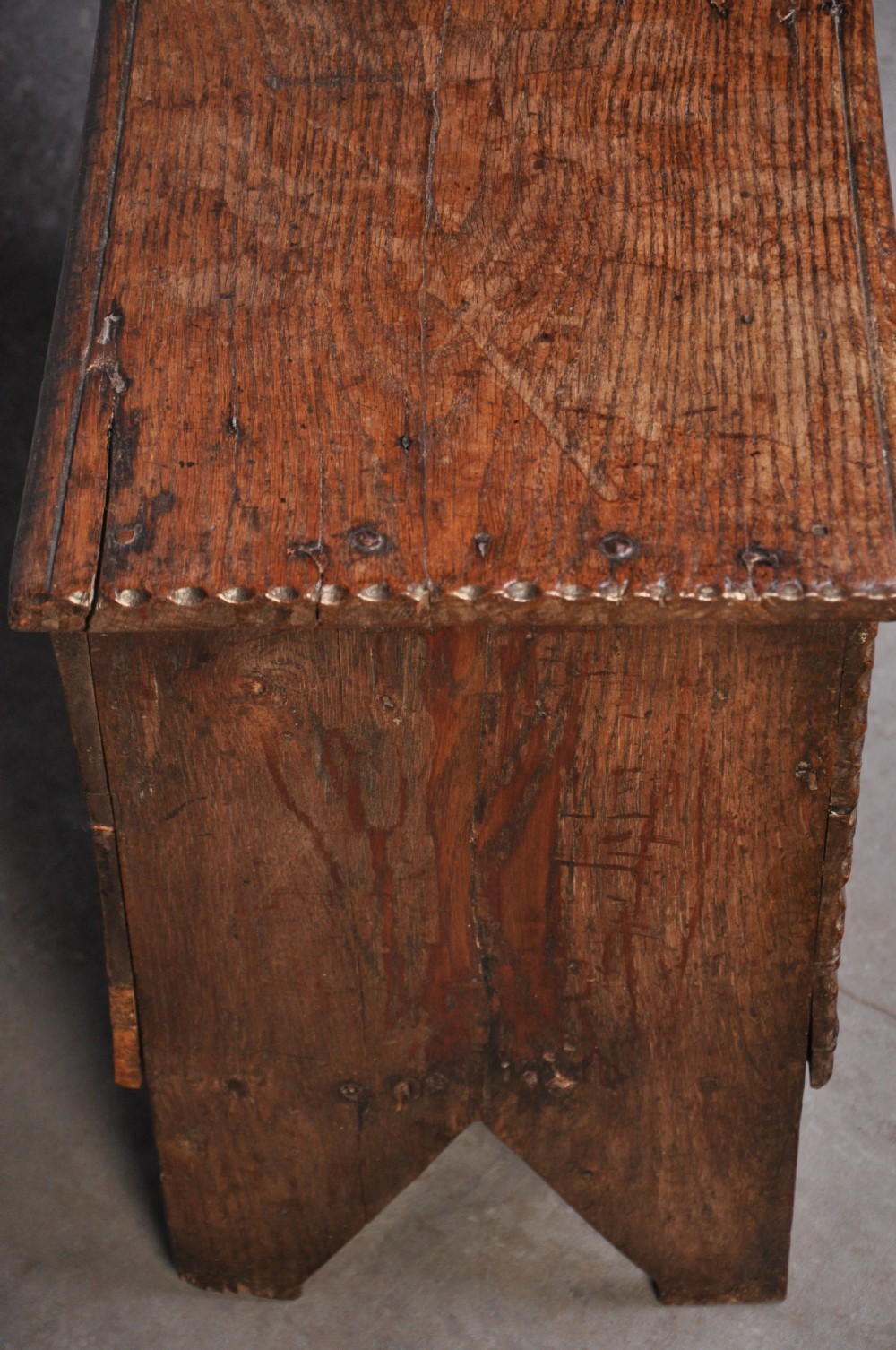 Small 17th Century Oak Plank Coffer View VI