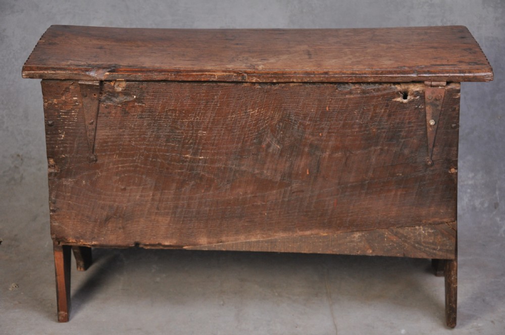 Small 17th Century Oak Plank Coffer View VII