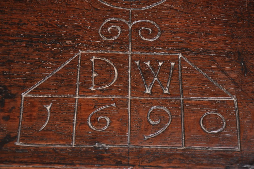 Dated 17th Century Oak Box View III