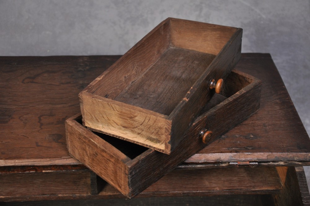 Dated 17th Century Oak Box View VIII