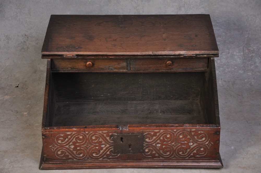 Dated 17th Century Oak Box View IX