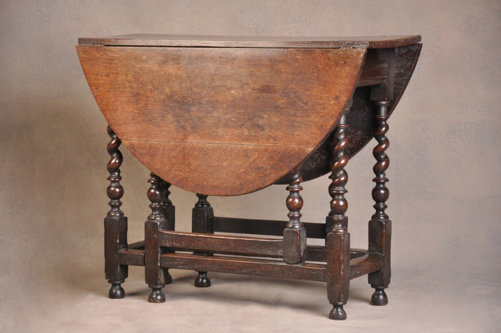 Charles II Oak Gateleg Table 