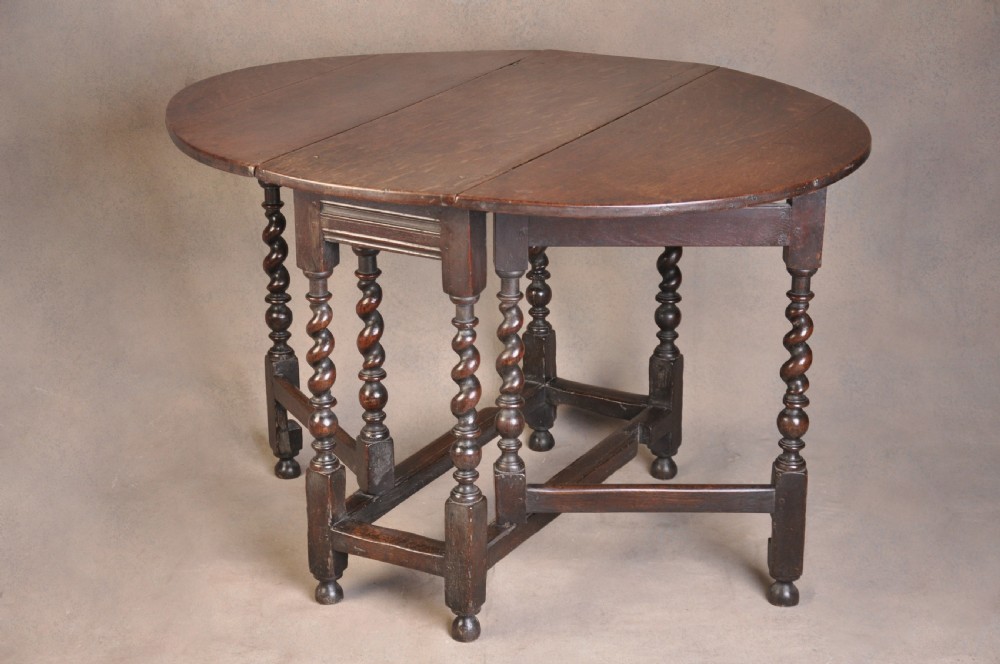 Charles II Oak Gateleg Table  View II