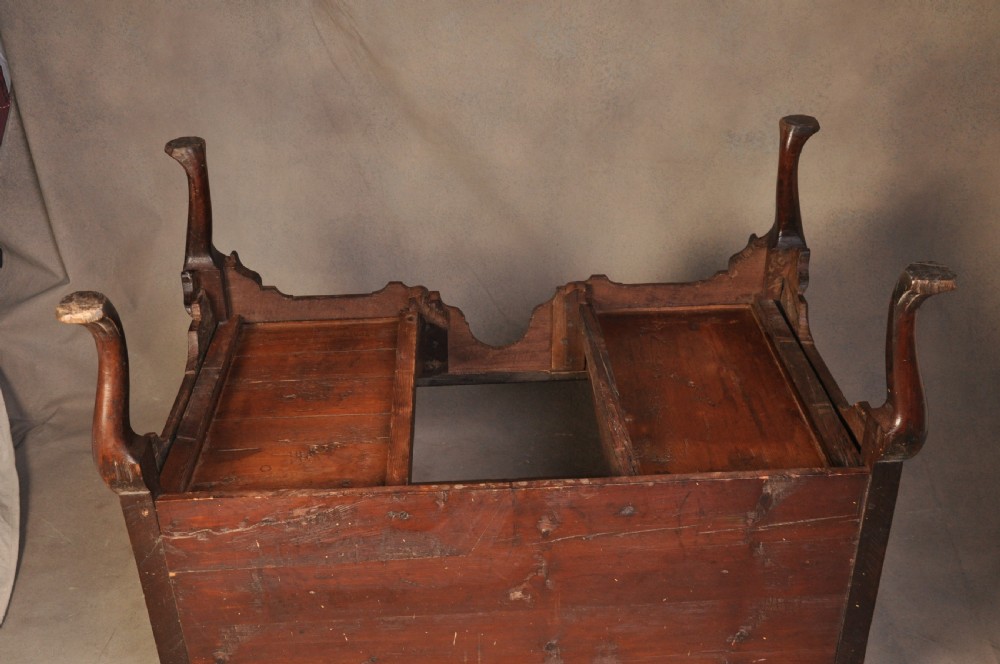 18th Century Red Walnut Chest On Stand View XI