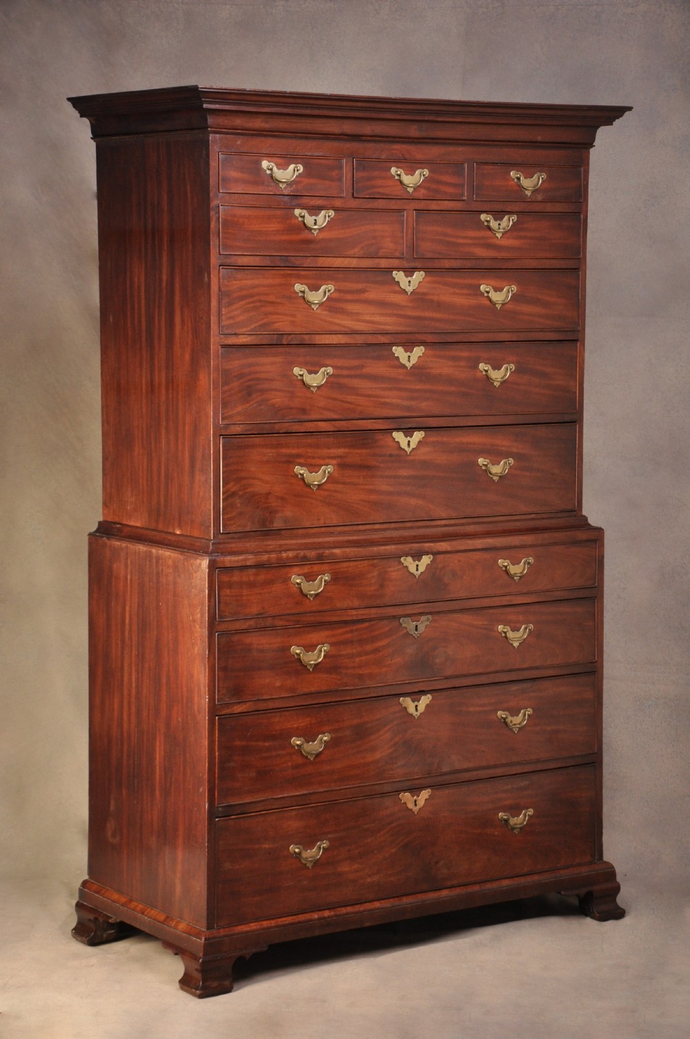 18th Century Mahogany Chest On Chest