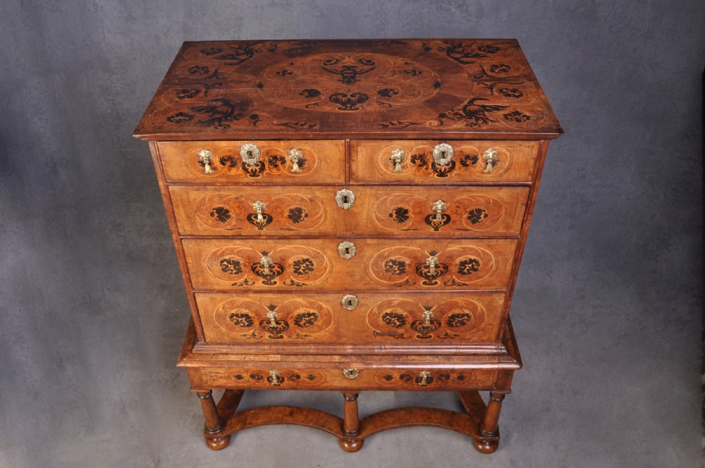 17th Century Marquetry Chest On Stand  View III