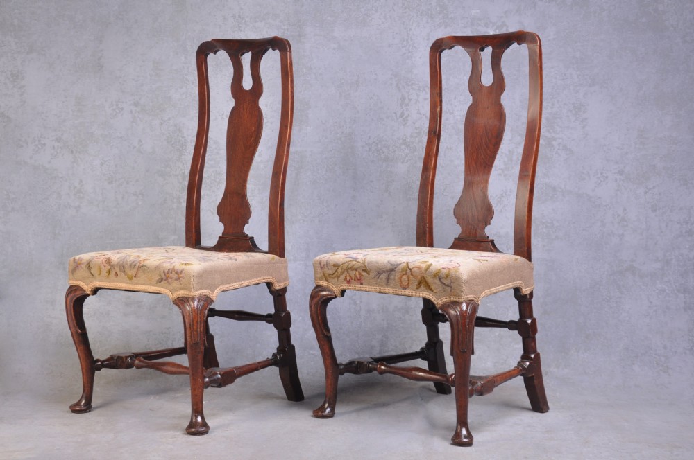A Pair Of Early 18th Century Walnut Side Chairs View X