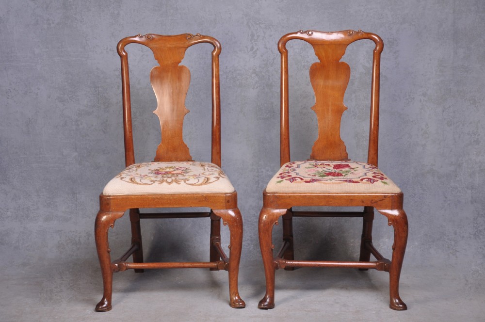 Pair Of Early 18th Century Walnut Side Chairs View II