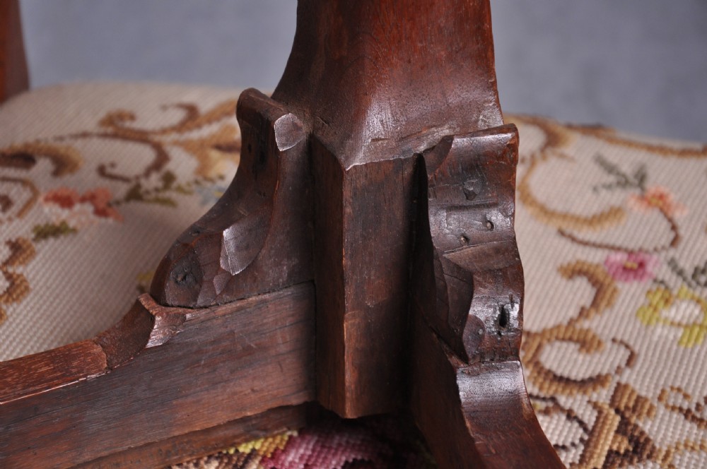 Pair Of Early 18th Century Walnut Side Chairs View XII