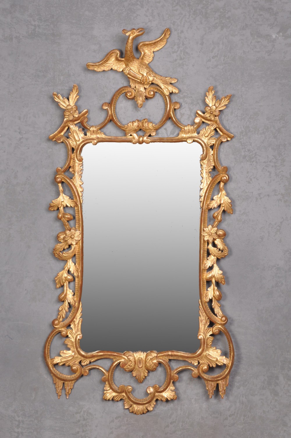 Fine 19th Century Chippendale Style Giltwood Mirror
