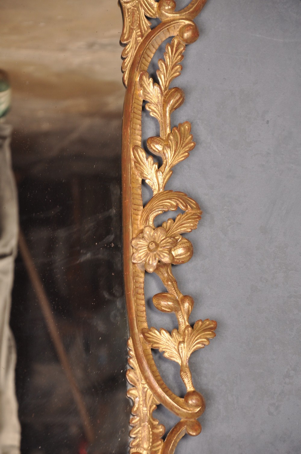 Fine 19th Century Chippendale Style Giltwood Mirror View V
