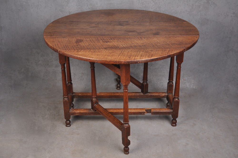 17th Century Figured Oak Gateleg Table View II