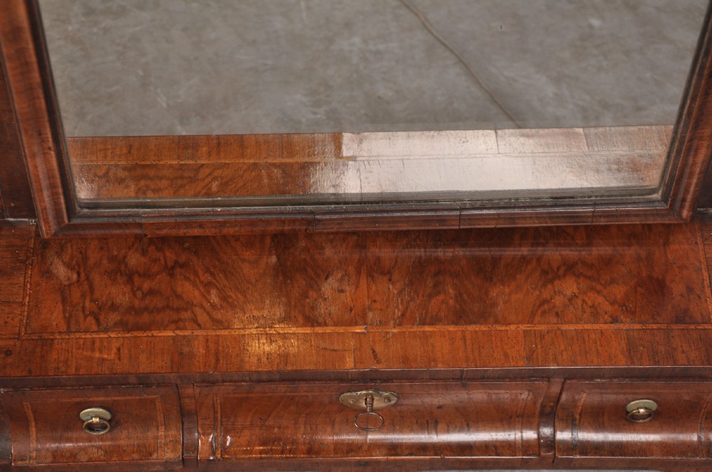 Early 18th Century Walnut Toilet Mirror View II