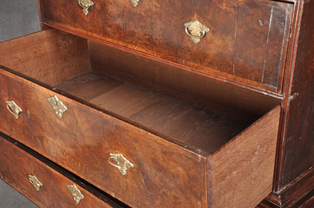 Early 18th Century Burr Walnut Chest On Stand View VIII