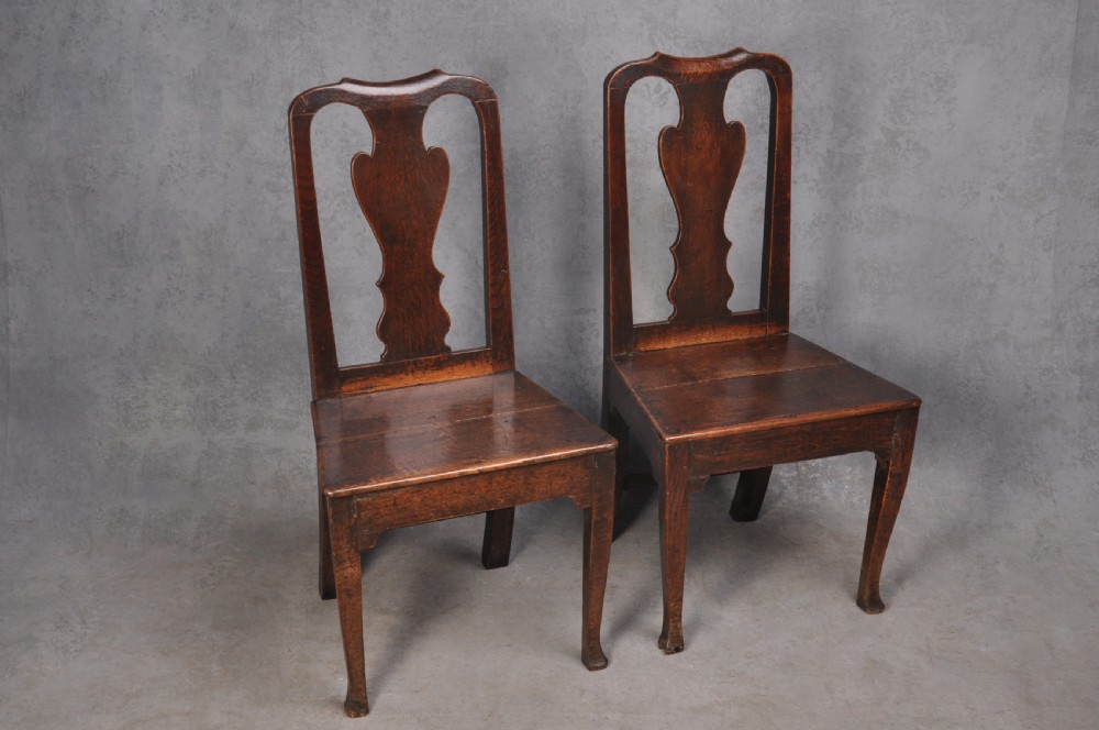 Pair Of Early 18th Century Oak Side Chairs