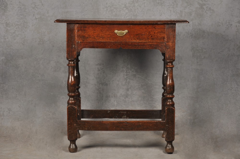Small 17th Century Oak Side Table View XII