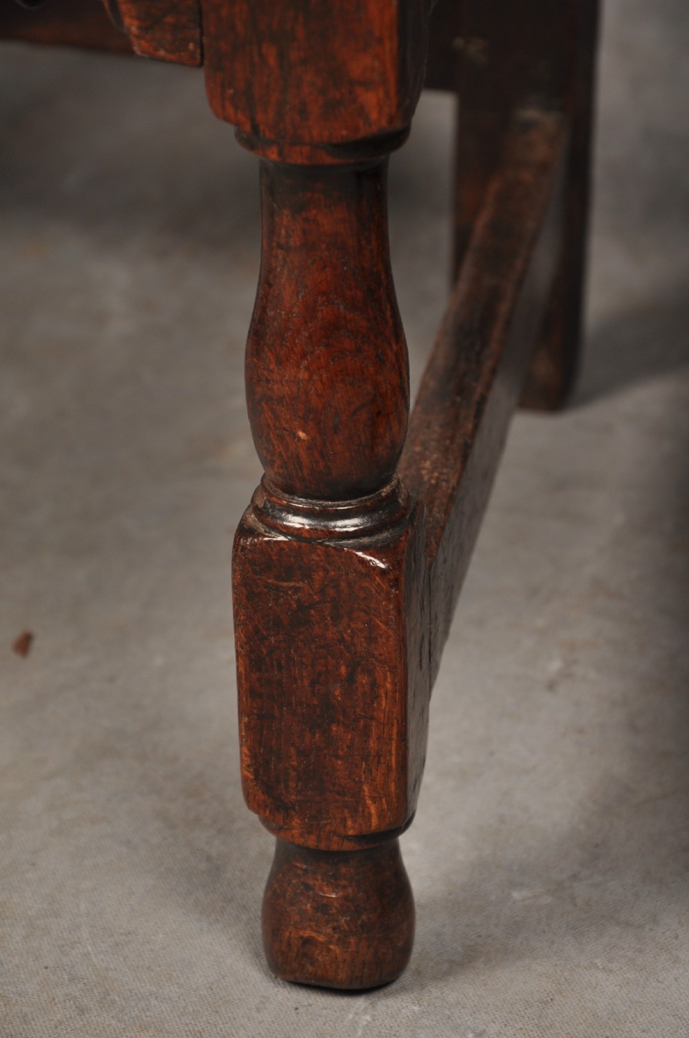 Pair Of Early 18th Century Oak Backstools View IV