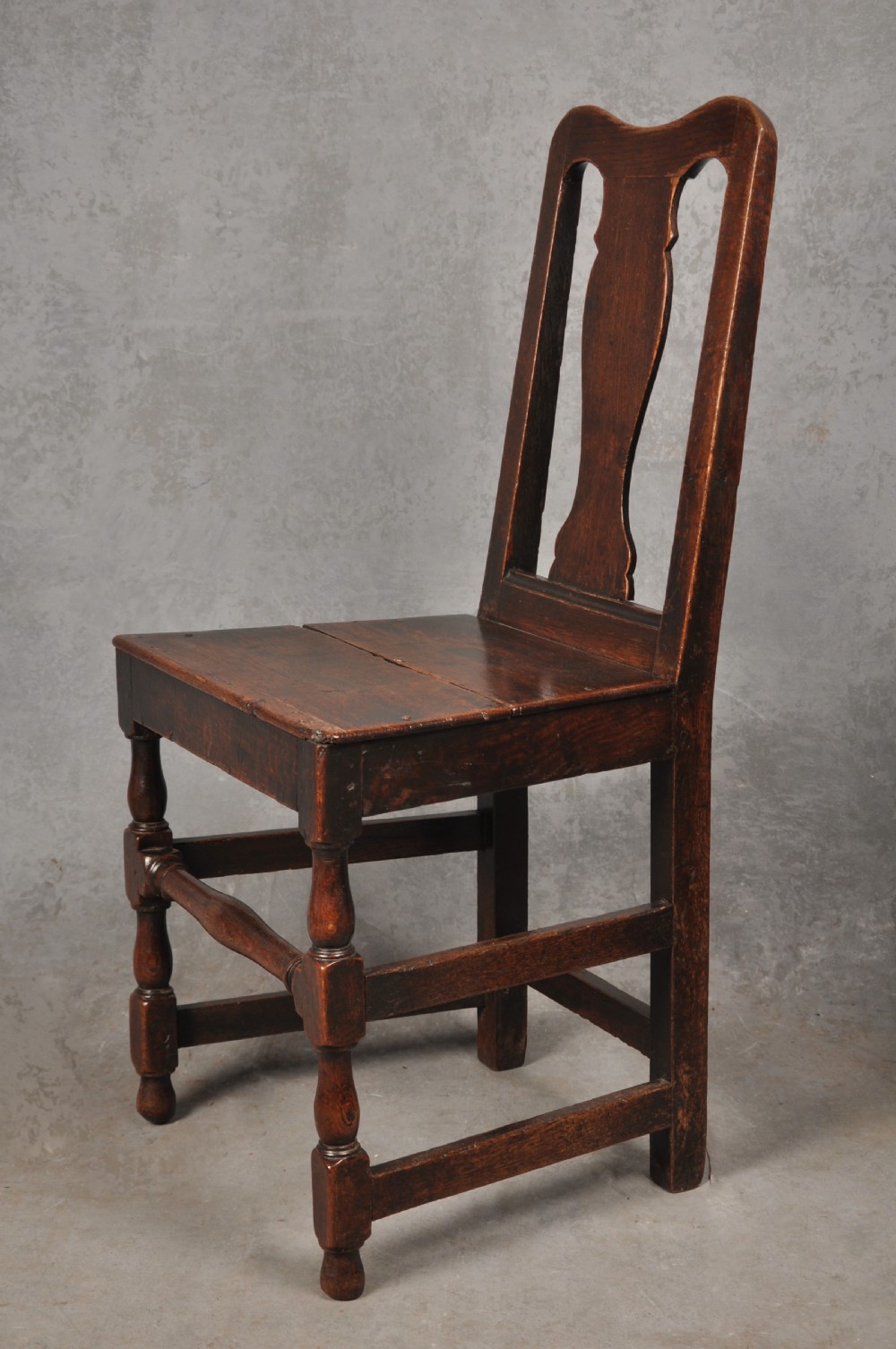 Pair Of Early 18th Century Oak Backstools View VII