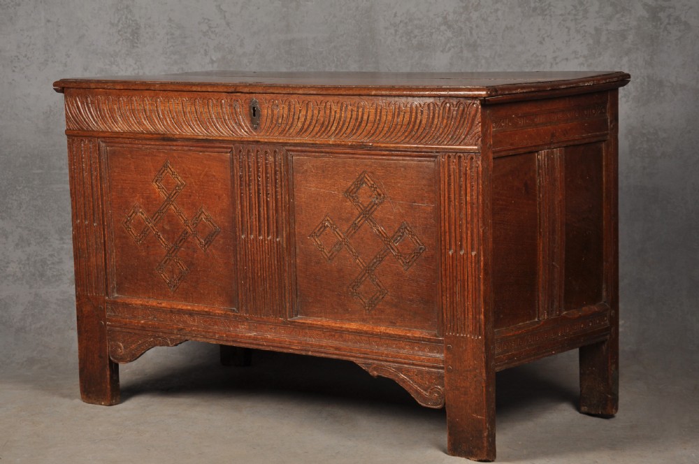 Small Early 17th Century Oak Coffer View III