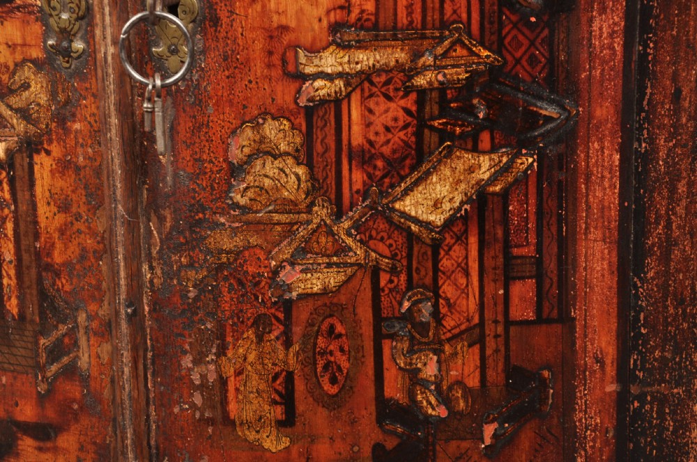 Early 18th Century Chinoiserie Corner Cupboard View V