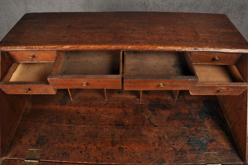 Small 18th Century Oak Bureau View IX