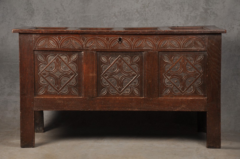 17th Century Oak Coffer View II