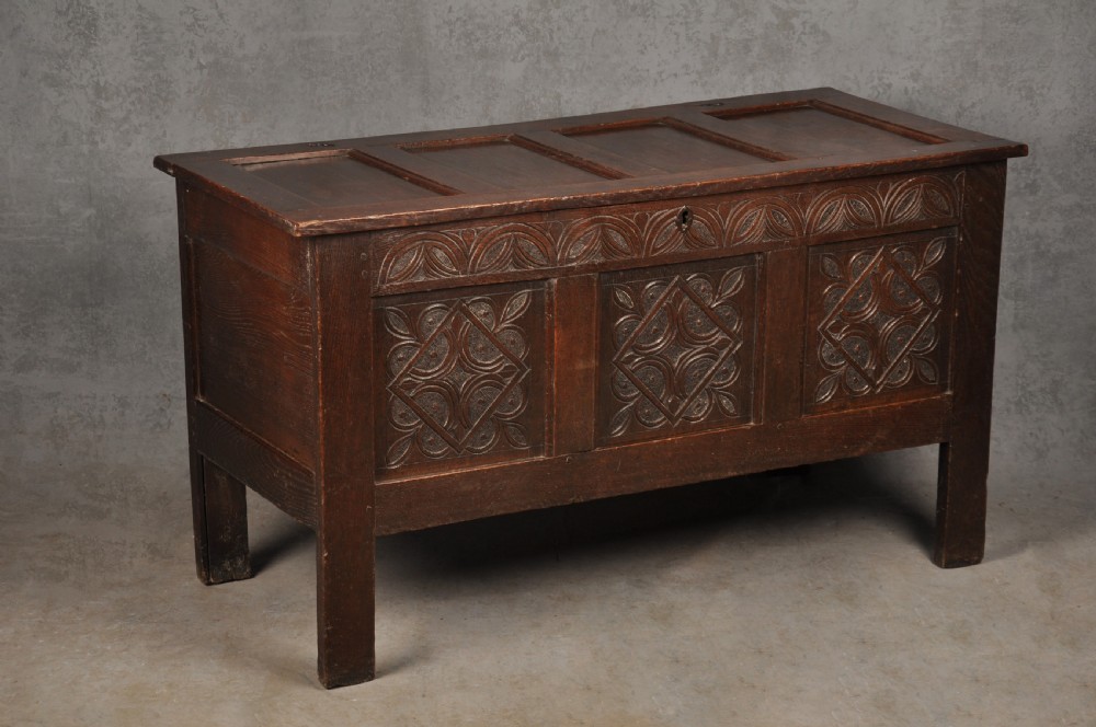 17th Century Oak Coffer View III