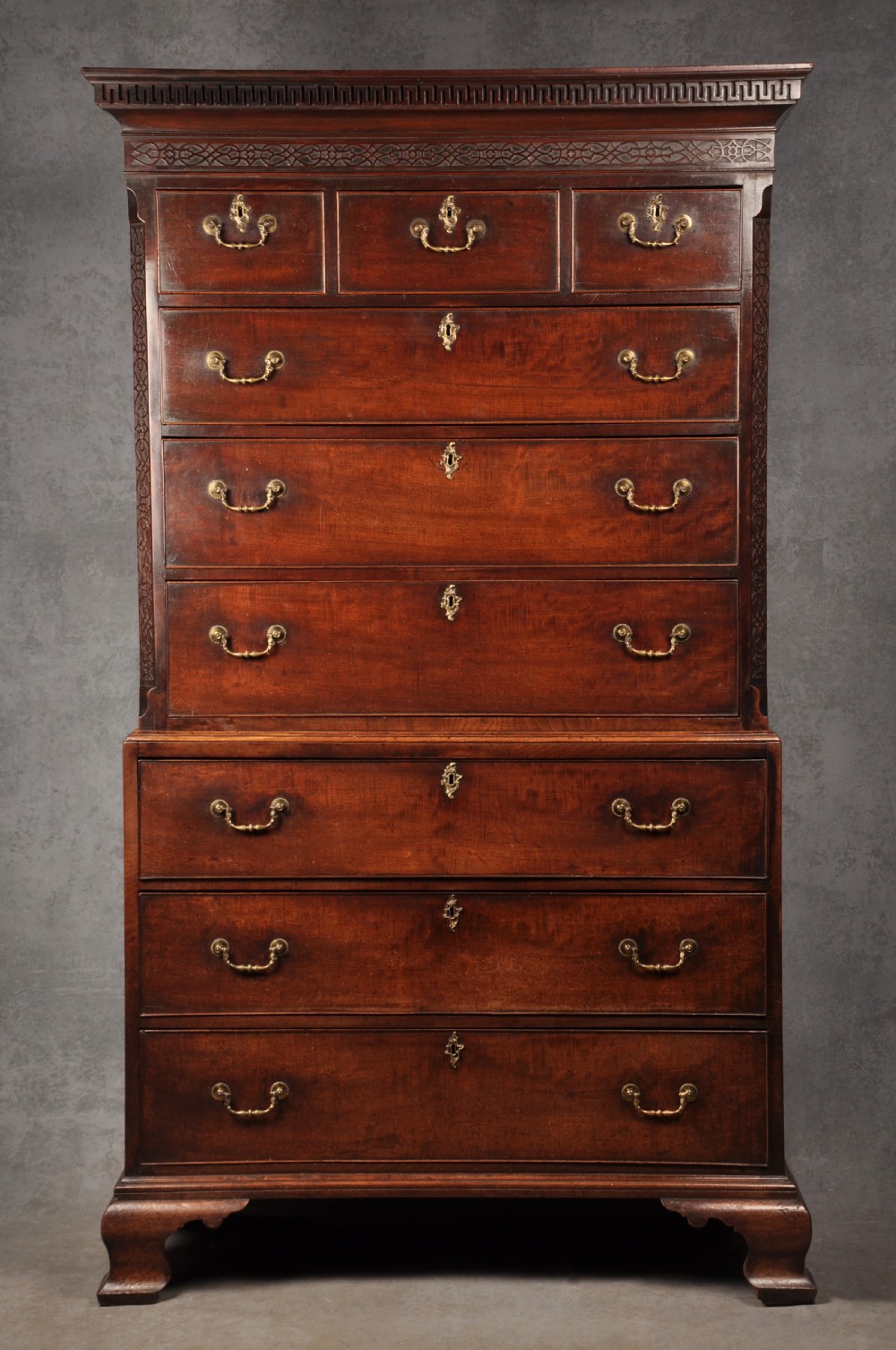 18th Century Mahogany Secretaire Tallboy View II
