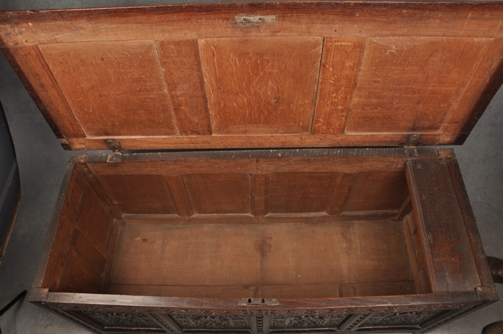 Well Carved 17th Century Oak Coffer  View X