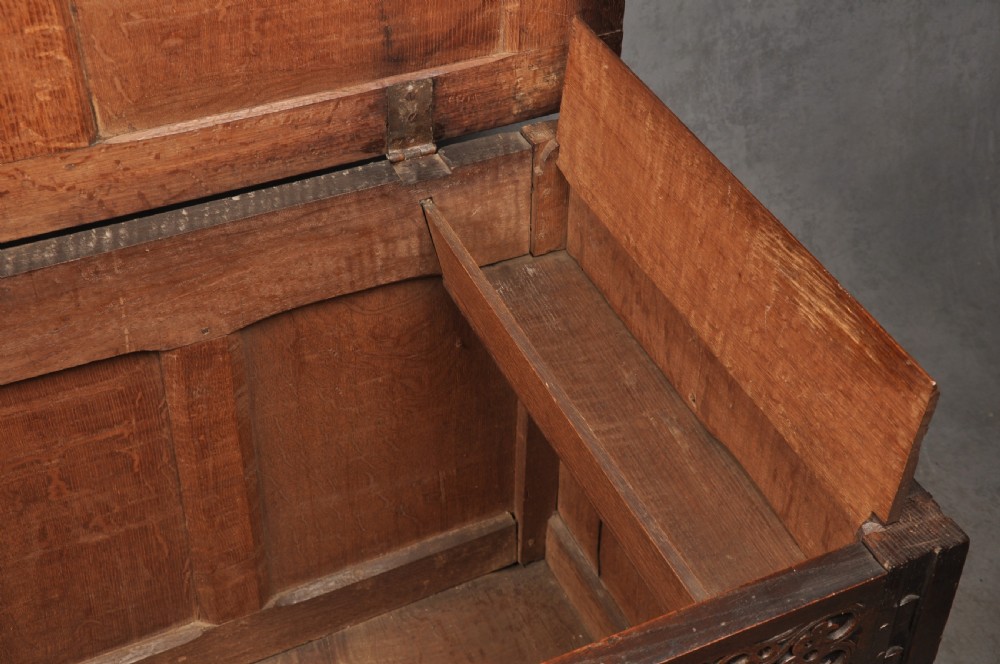 Well Carved 17th Century Oak Coffer  View XII