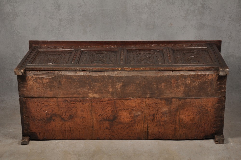 Well Carved 17th Century Oak Coffer  View XV