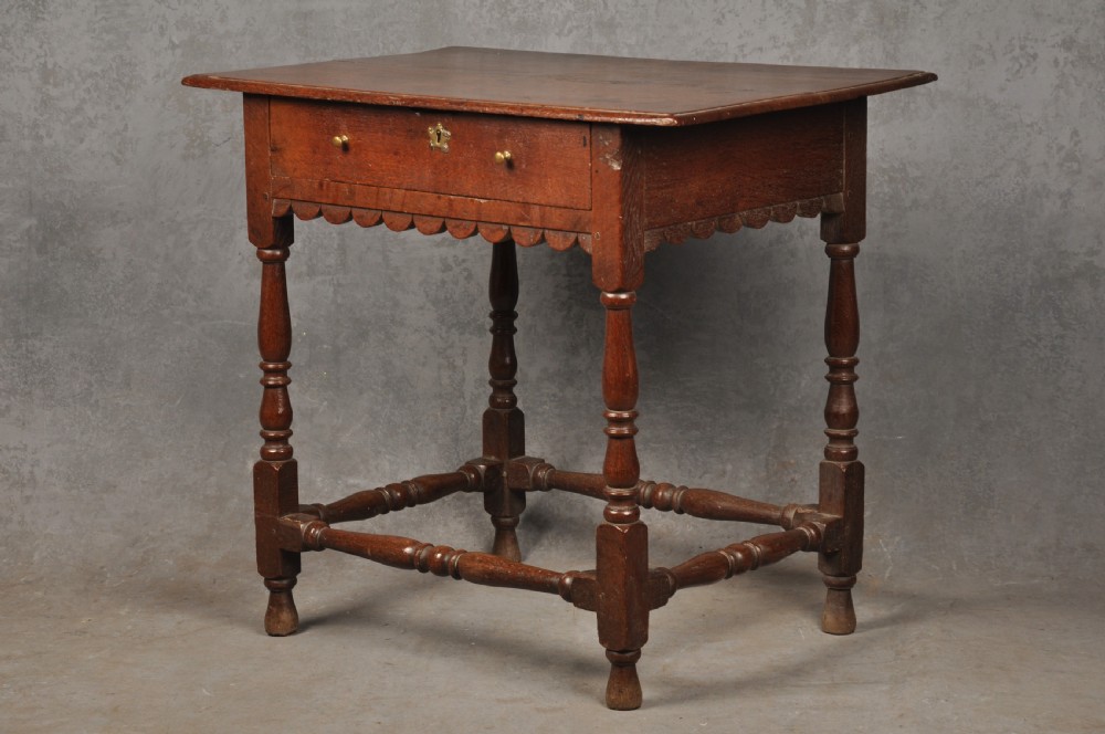 Small 17th Century Oak Side Table  View III