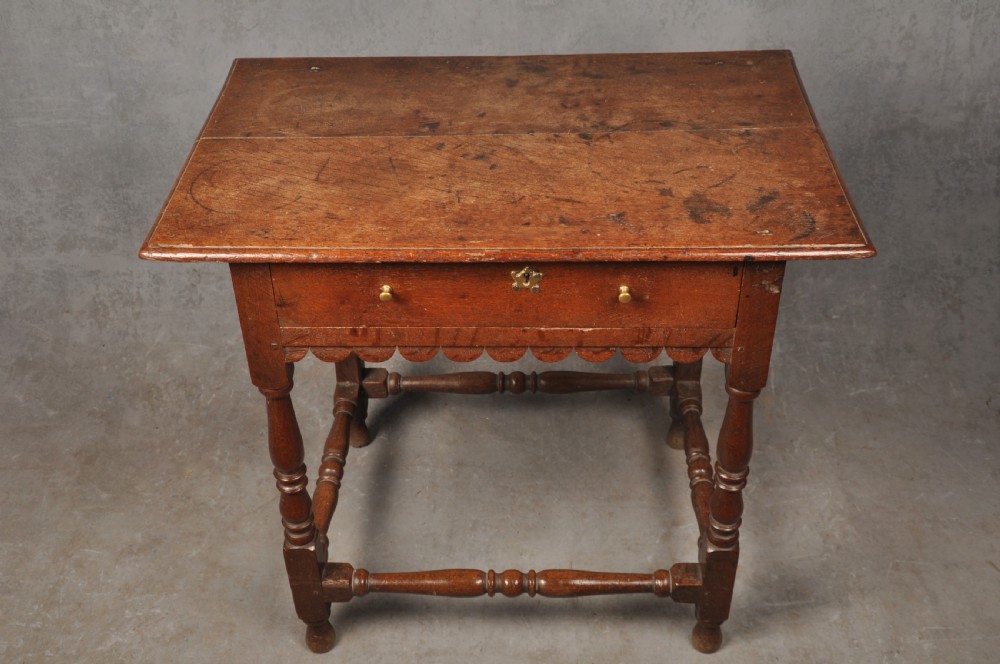 Small 17th Century Oak Side Table  View V