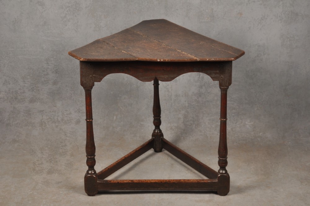 Rare 17th Century Oak Cricket Table