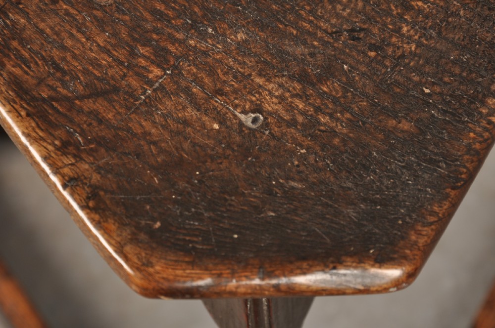Rare 17th Century Oak Cricket Table View IV