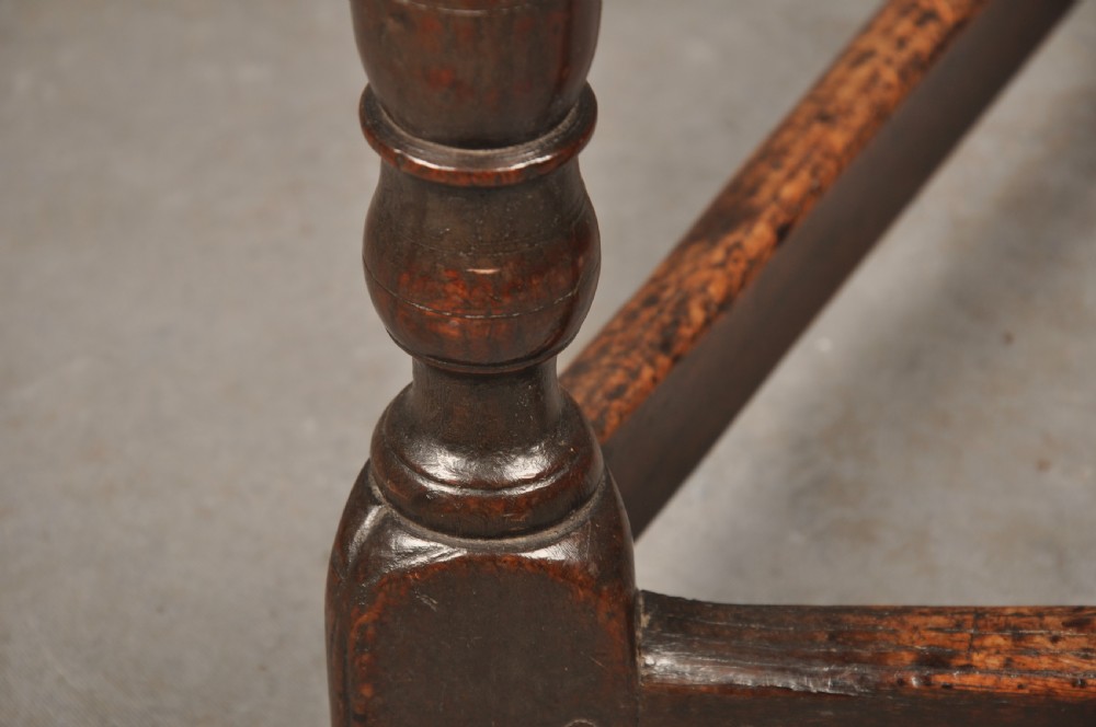 Rare 17th Century Oak Cricket Table View VII