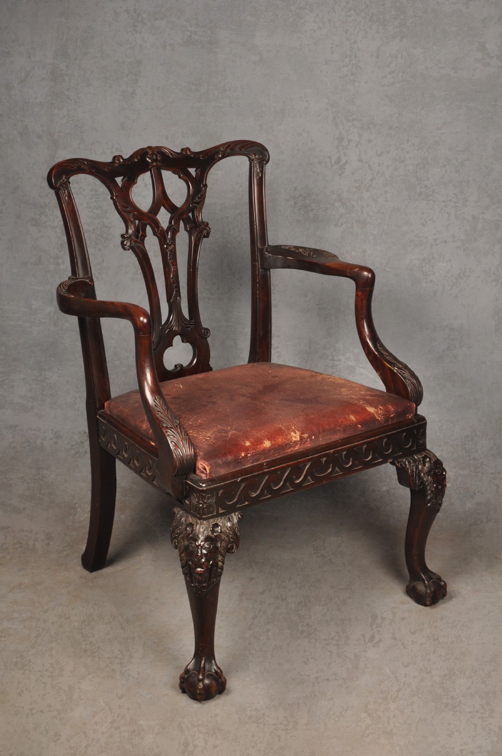 Large 19th Century Irish Mahogany Armchair View III
