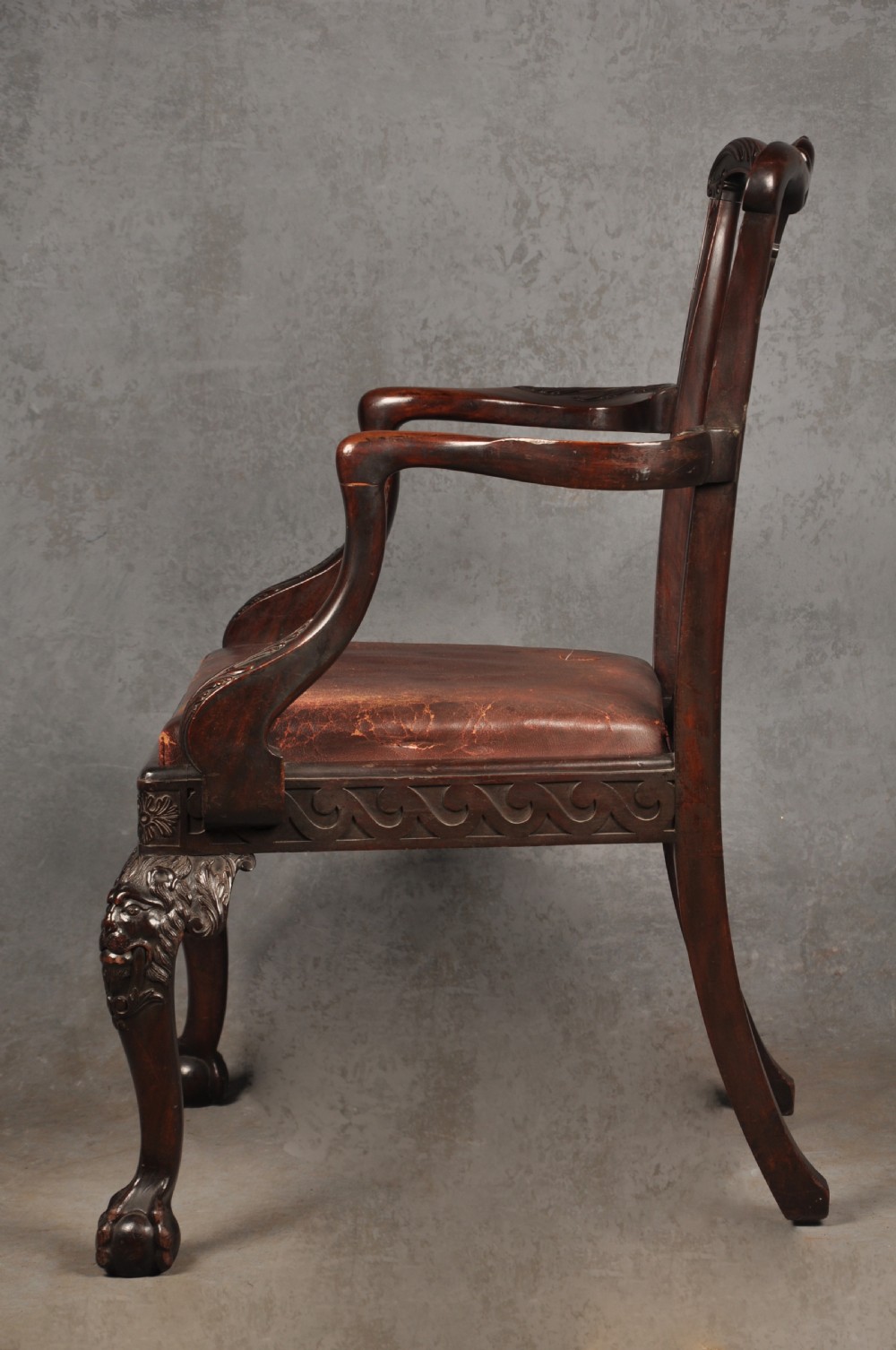 Large 19th Century Irish Mahogany Armchair View V