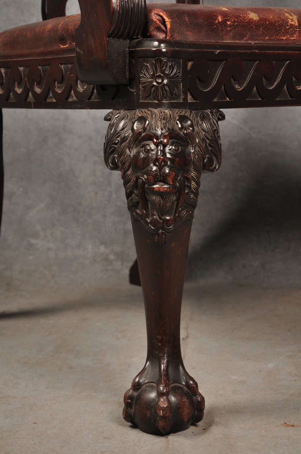 Large 19th Century Irish Mahogany Armchair View VI