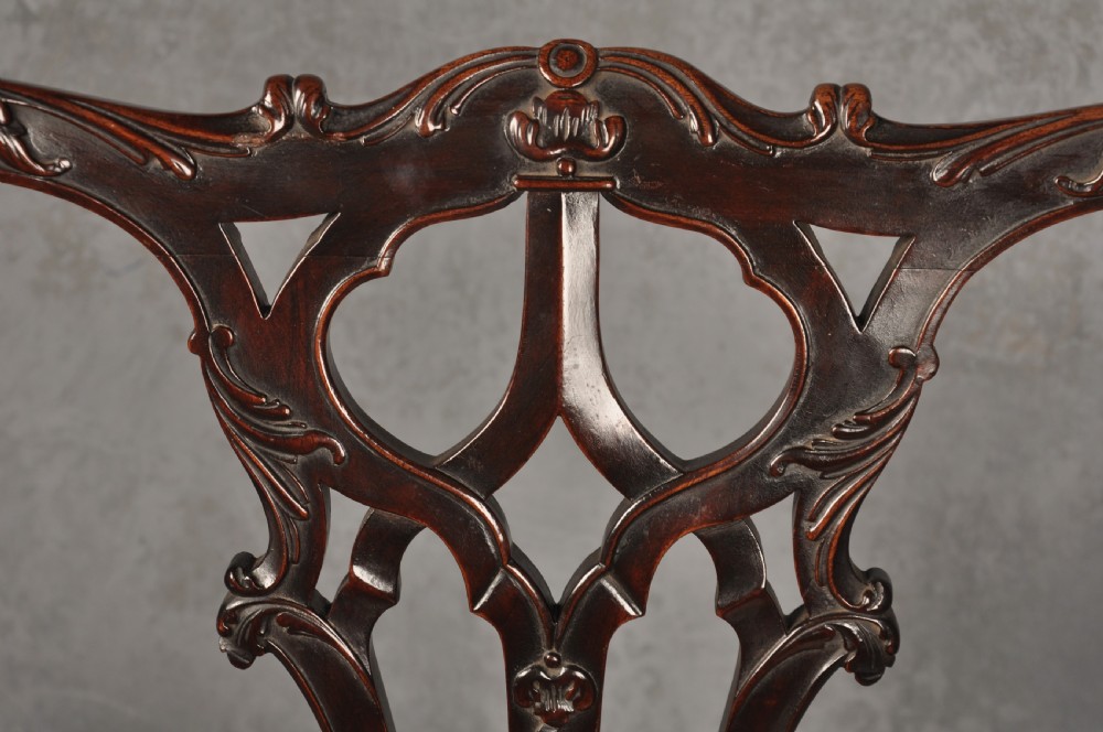 Large 19th Century Irish Mahogany Armchair View VII
