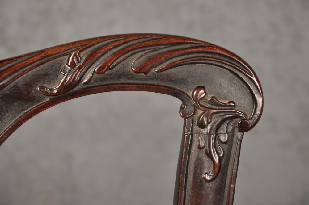 Large 19th Century Irish Mahogany Armchair View VIII