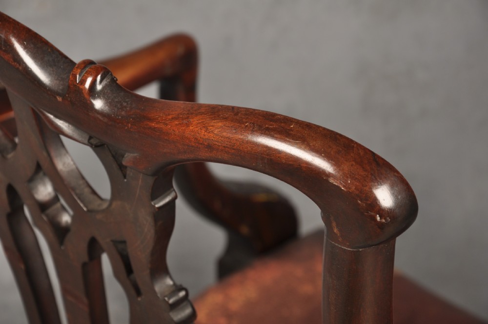 Large 19th Century Irish Mahogany Armchair View XII