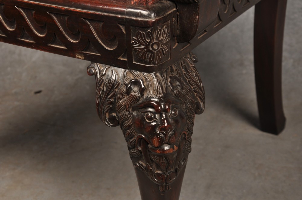 Large 19th Century Irish Mahogany Armchair View XIII
