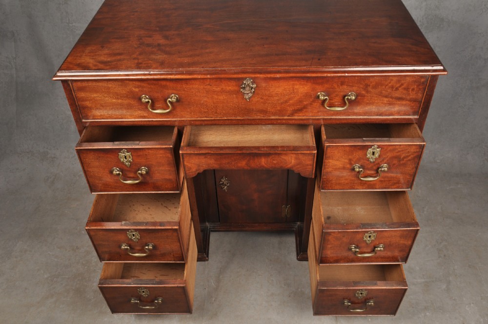 Fine 18th Century Mahogany Kneehole Desk View XIII