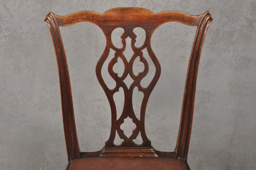 Set Of Six 18th Century Mahogany Chippendale Chairs View IV