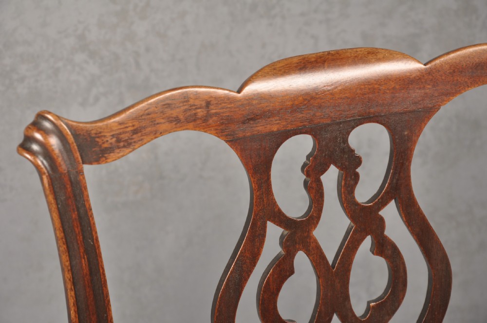 Set Of Six 18th Century Mahogany Chippendale Chairs View V